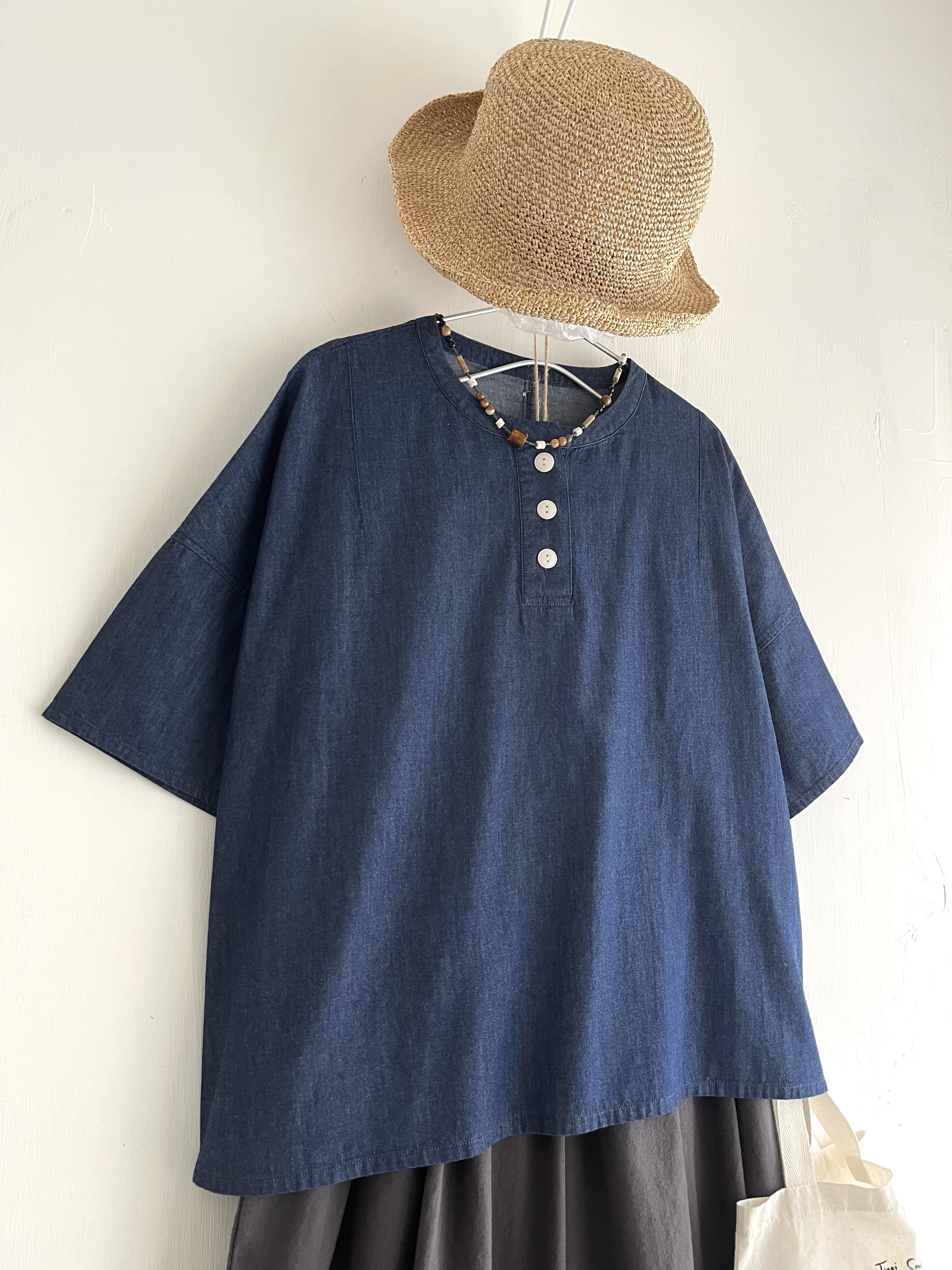 NORTERN TRUCK藍色薄料牛仔top