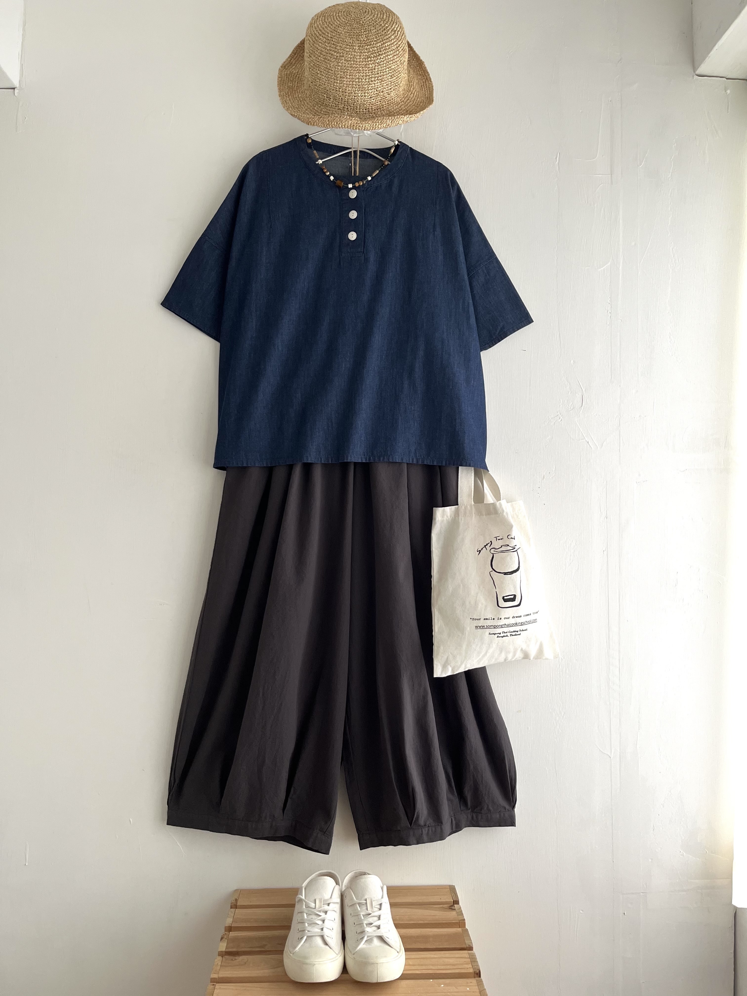 NORTERN TRUCK藍色薄料牛仔top