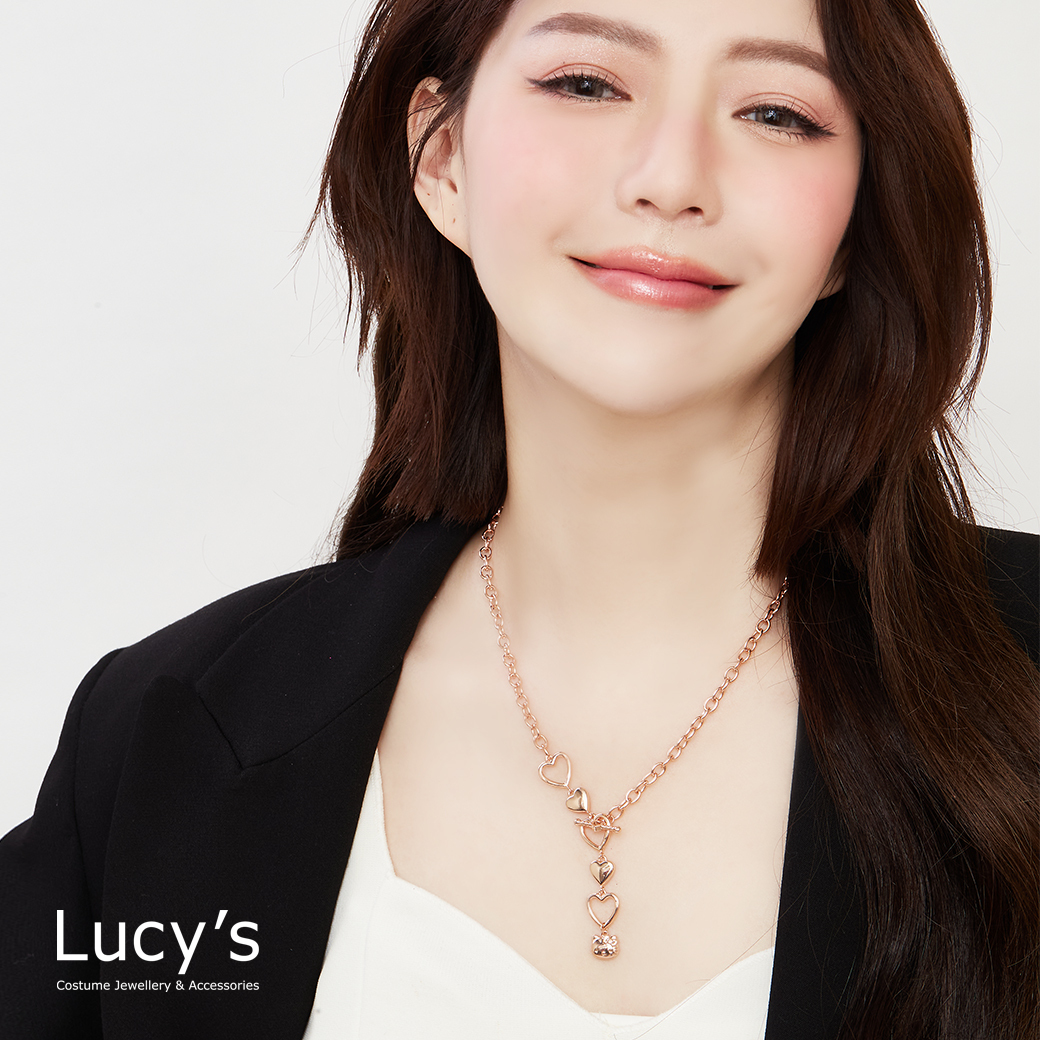 Lucy's X Hello Kitty 限量聯名 Toggle Hearts T扣項鍊 (三色) (130395/130396/130397)