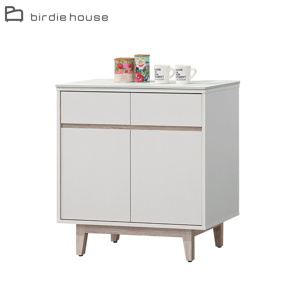 柏蒂家居-巴克利2.7尺二門二抽岩板餐櫃/電器收納櫃/碗盤櫃/置物矮櫃(下座)
