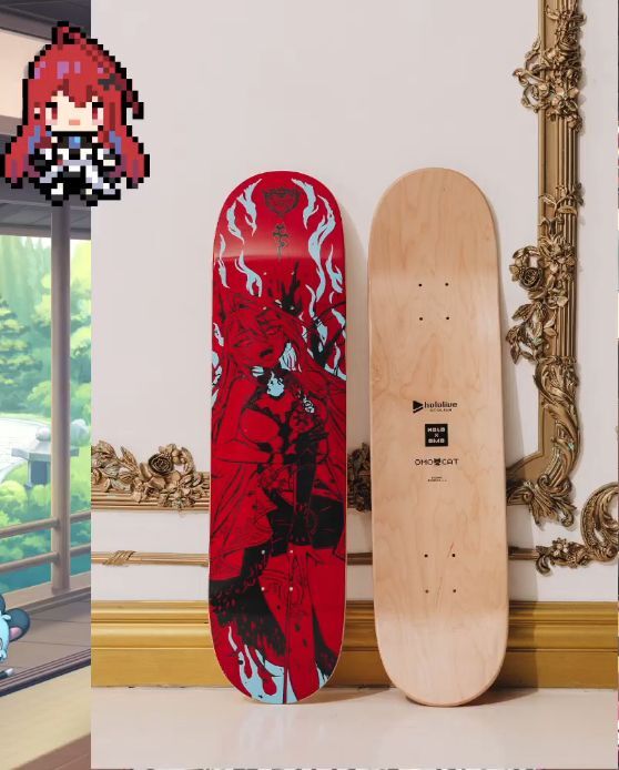 「官方代購」OMOCAT x hololive English -Justice Skate Decks 滑板