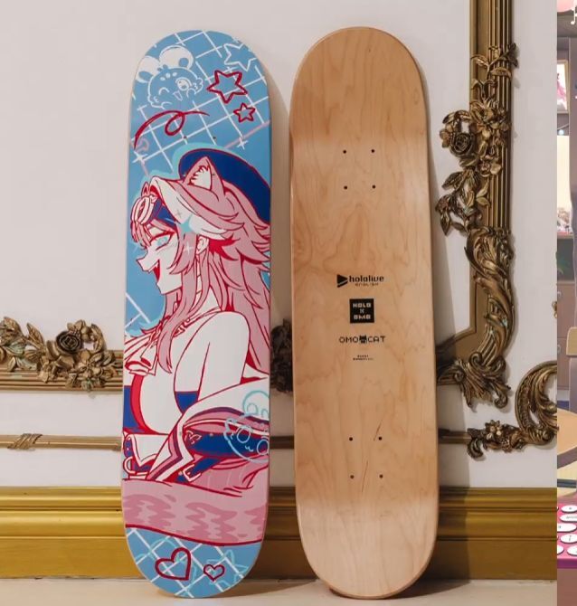 「官方代購」OMOCAT x hololive English -Justice Skate Decks 滑板
