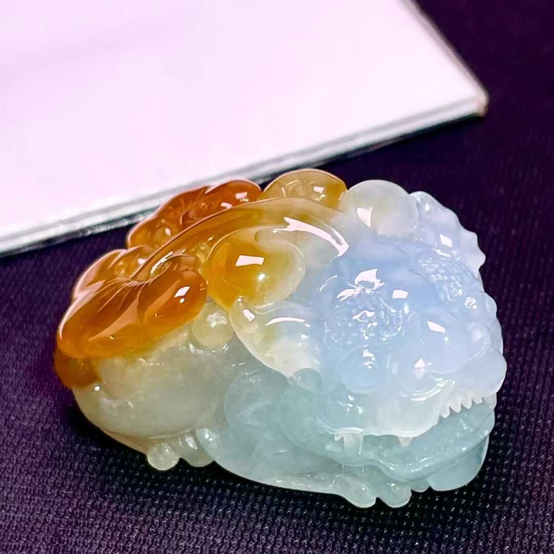 翡翠貔貅吊墜,天然翡翠A玉, 緬甸玉, Jade, Jadeite