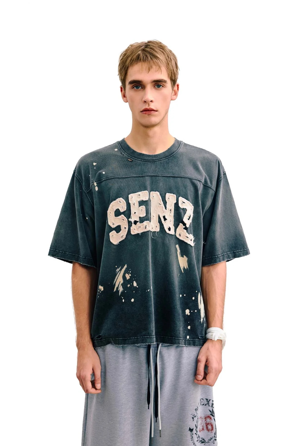 【車庫服飾】Sense Drip Distressed Jersey SS