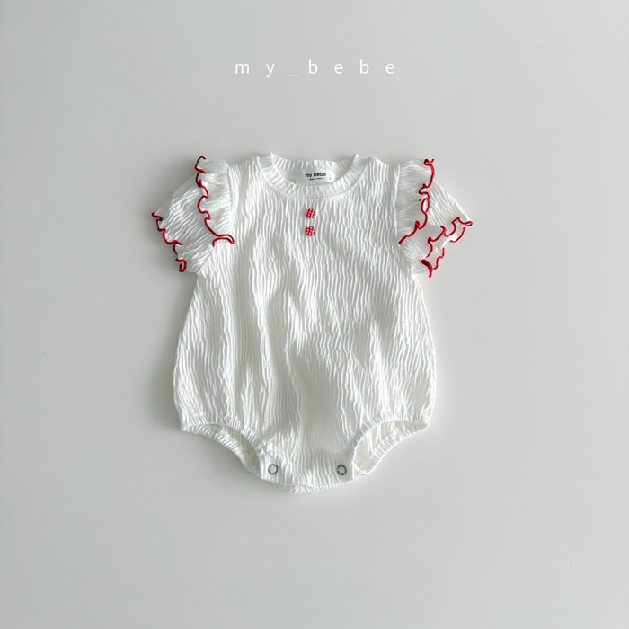 正韓夏MY BEBE 兩色捲邊包屁衣