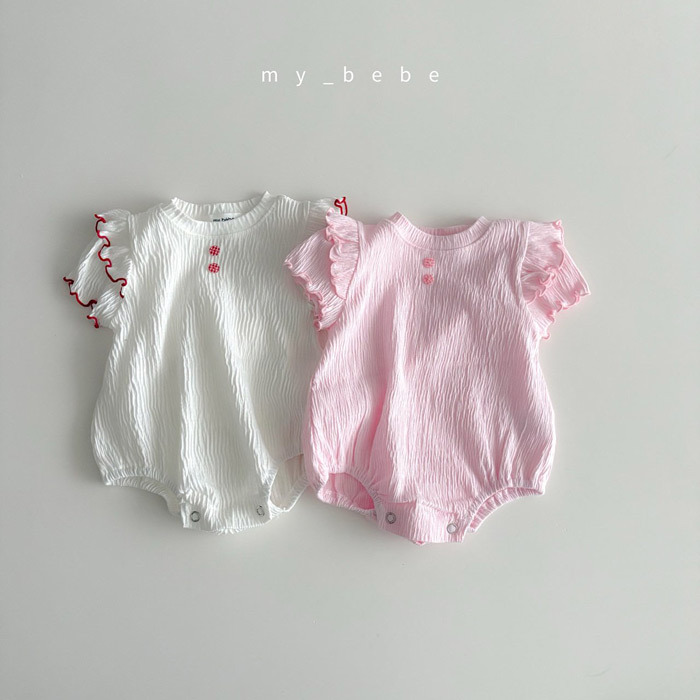 正韓夏MY BEBE 兩色捲邊包屁衣