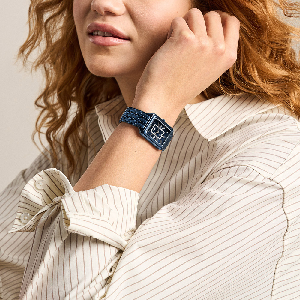 Raquel 復古女伶深邃女錶 藍色不鏽鋼錶帶 26 MM ES5479