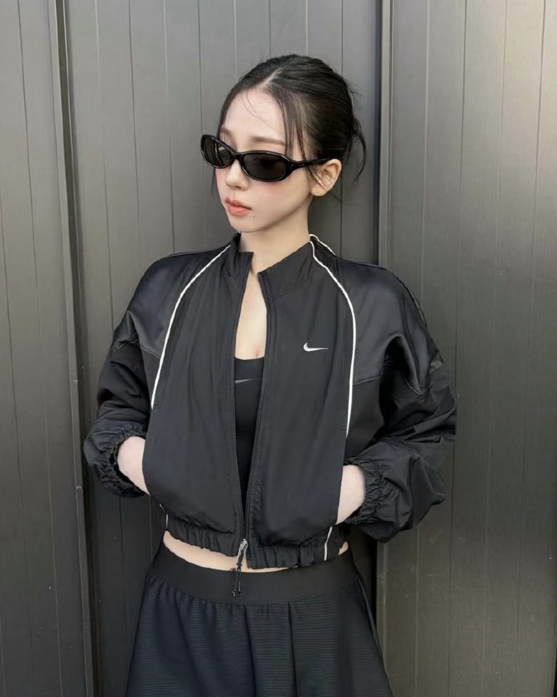 Karina同款 Nike SHRUNKEN TRK JKT MOD 防水 透氣 短版 運動外套 夾克