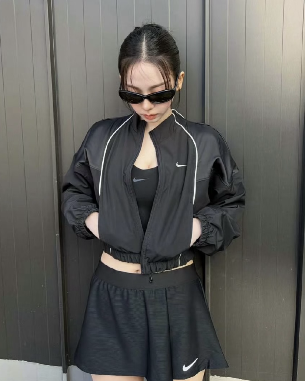 Karina同款 Nike SHRUNKEN TRK JKT MOD 防水 透氣 短版 運動外套 夾克