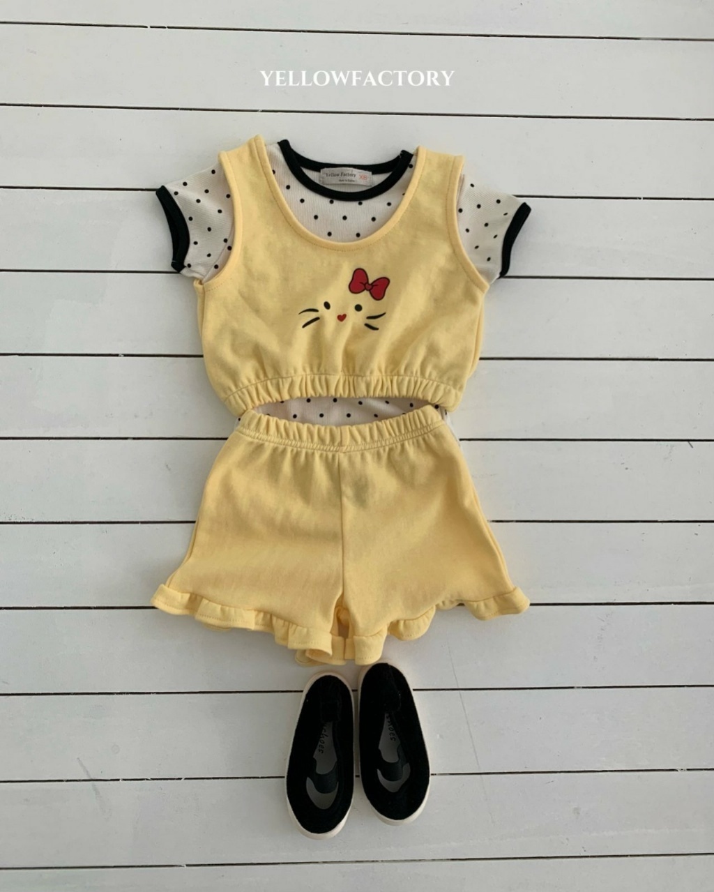 正韓夏Yellowfactory 兩色花邊短褲