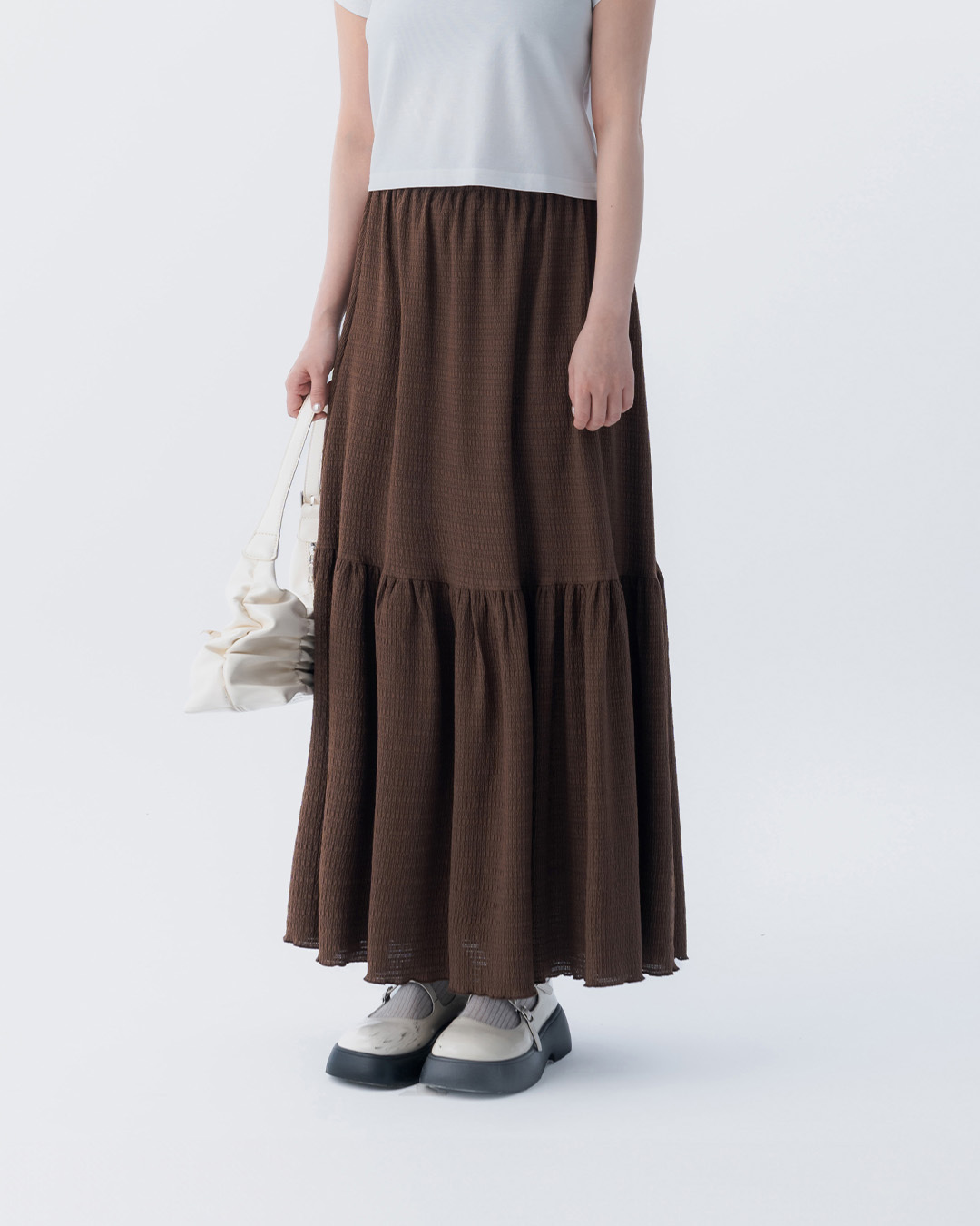 Three-dimensional pleated cake dress, available in three colors【03021739】in stock+pre-order