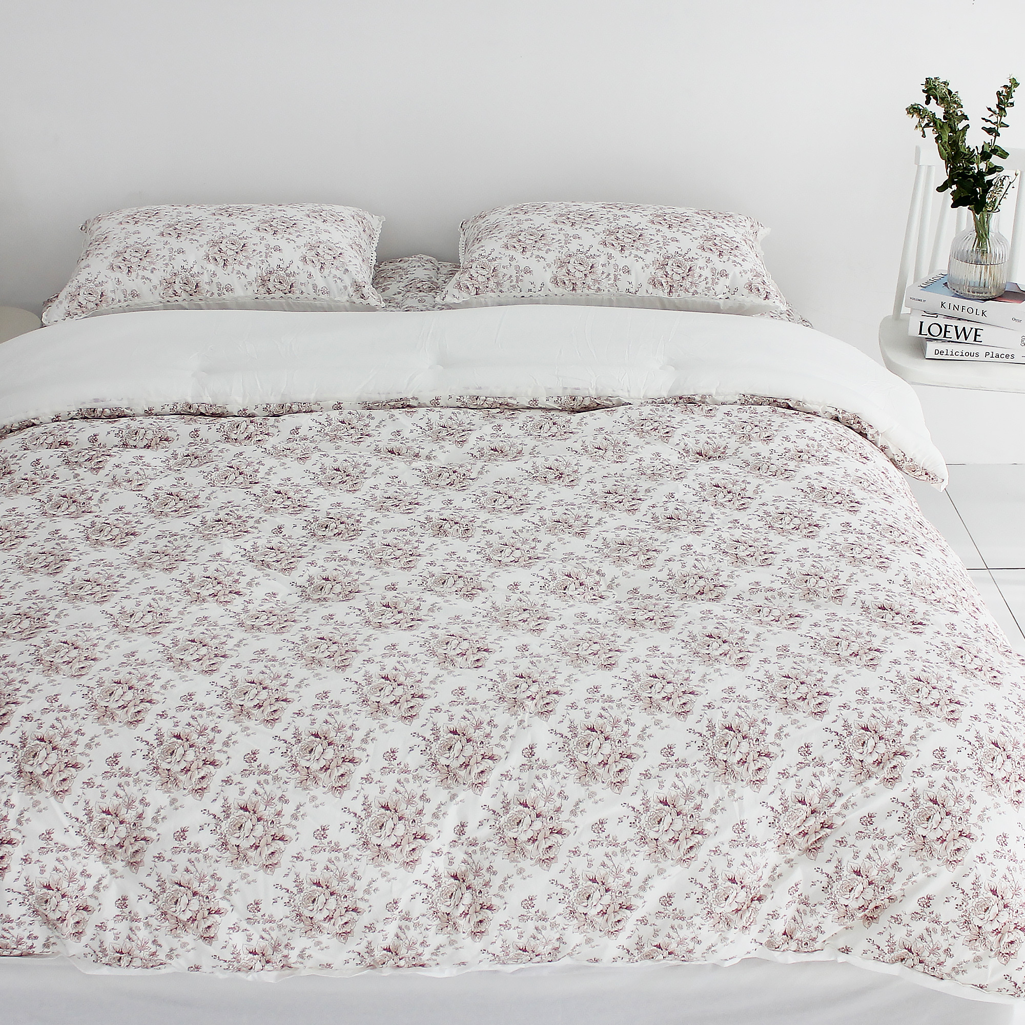 韓國棉被 薔薇晨境（高密度棉+莫代爾）四季被