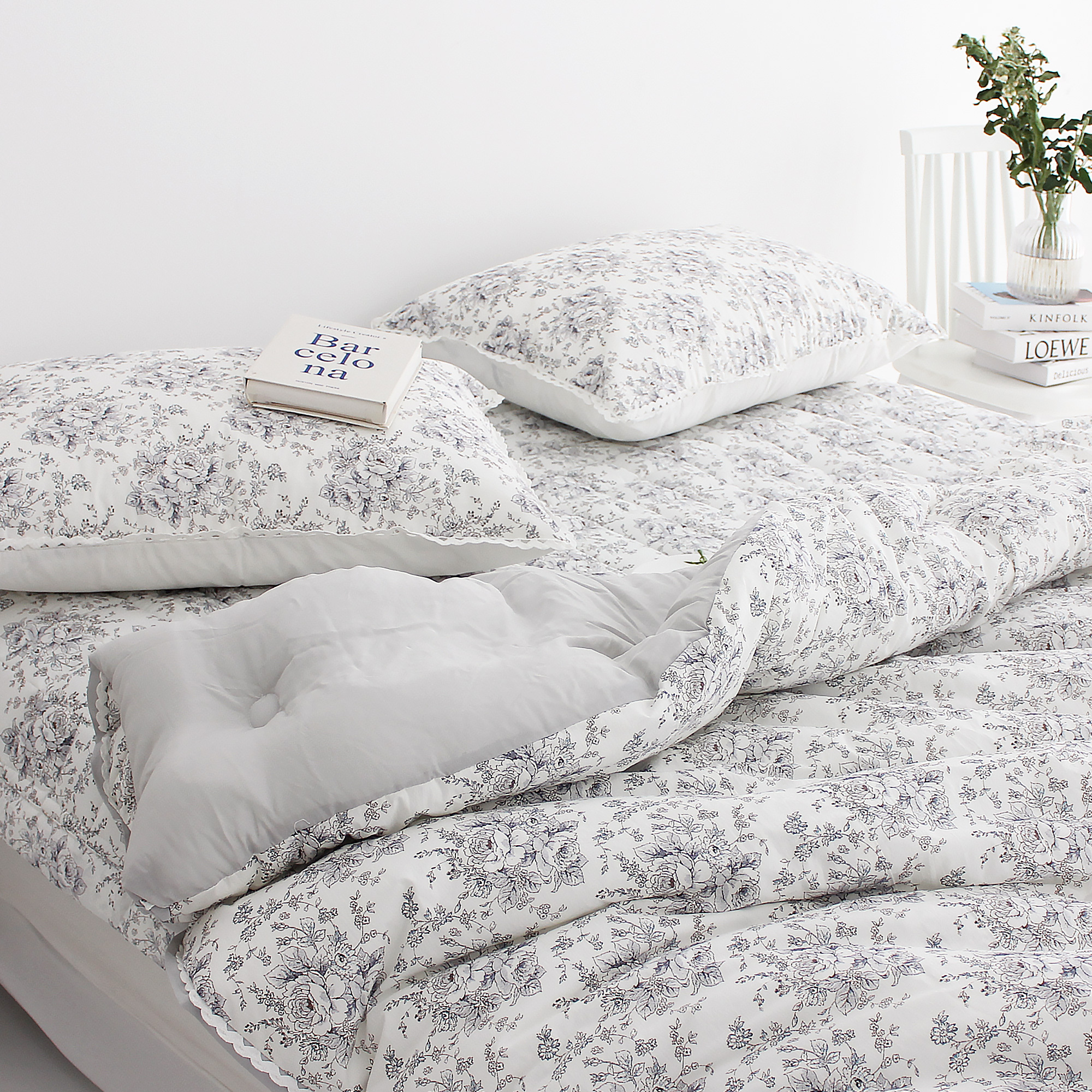 韓國棉被 薔薇晨境（高密度棉+莫代爾）四季被