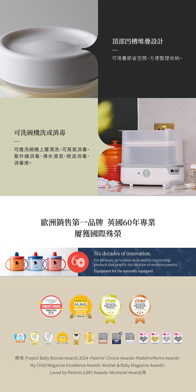 Tommee Tippee 寬口PPSU奶瓶儲存蓋 4入