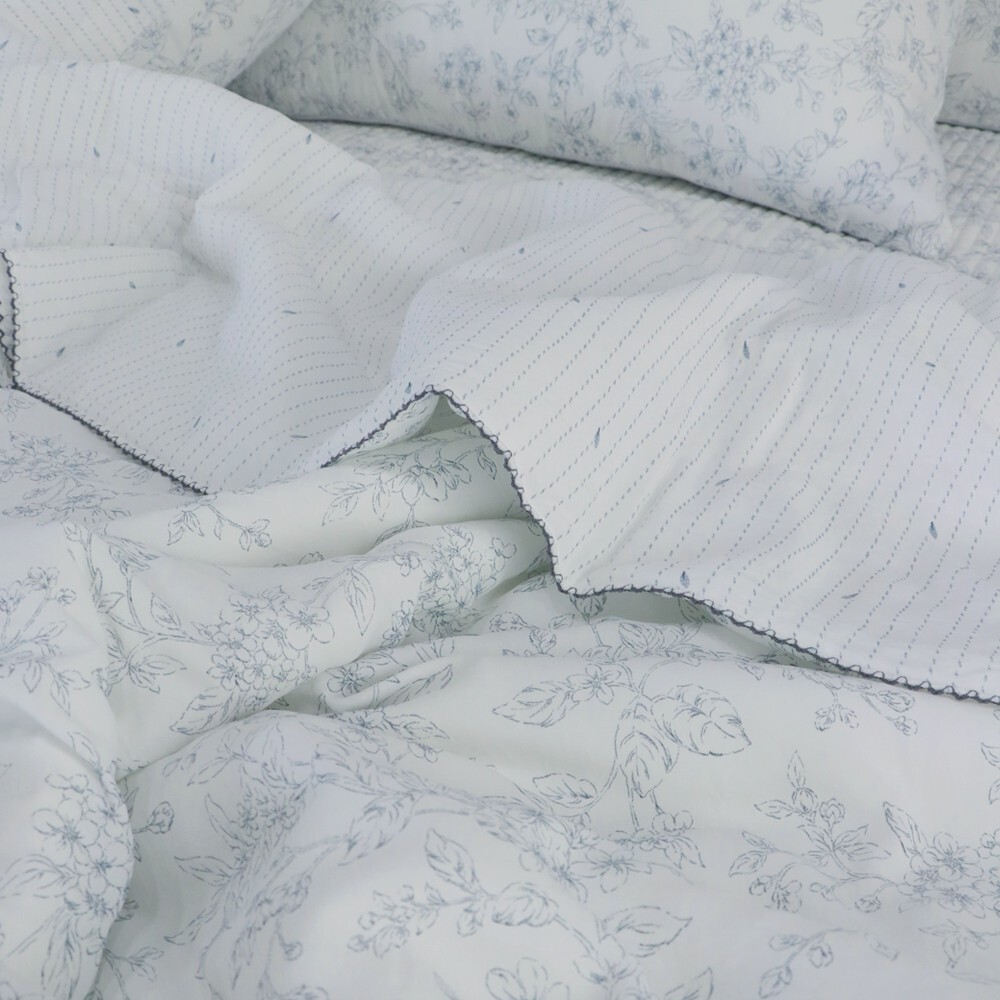 韓國棉被 法式清晨花影（莫代爾40%+涼感尼龍60%）春夏薄被