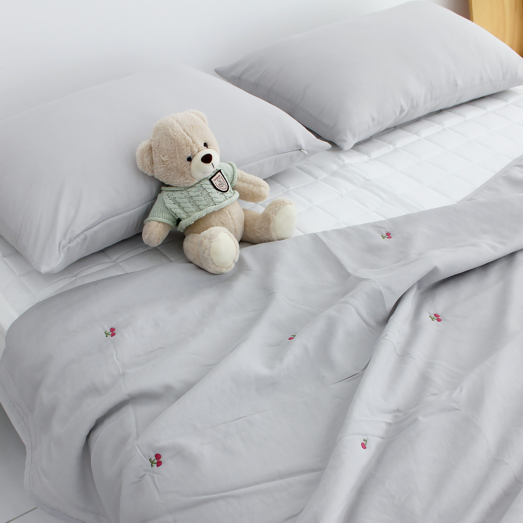 韓國棉被 你被櫻桃包圍了（莫代爾40%+涼感尼龍60%）春夏薄被