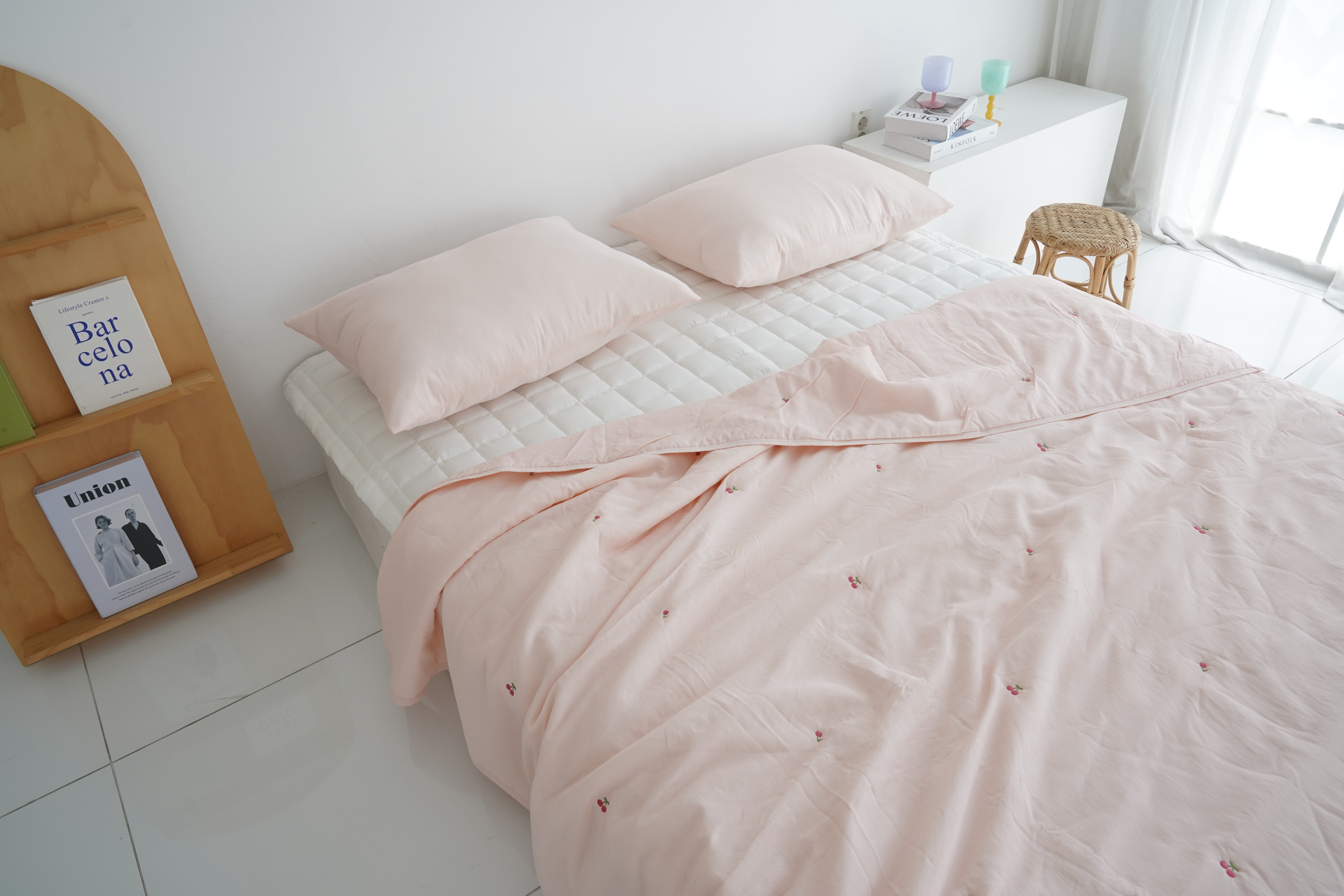 韓國棉被 你被櫻桃包圍了（莫代爾40%+涼感尼龍60%）春夏薄被