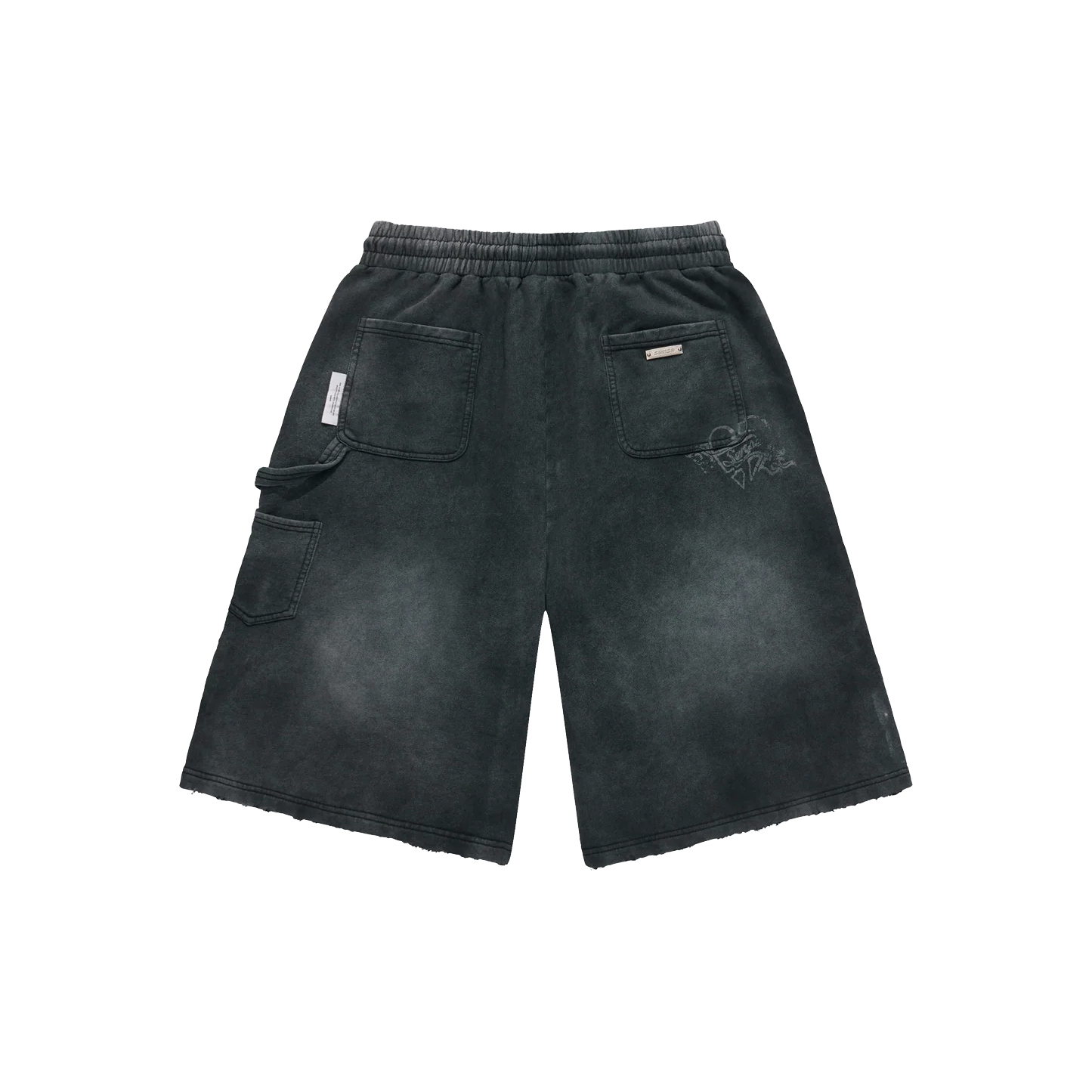 【車庫服飾】Sense Drip Distressed Cotton Shorts