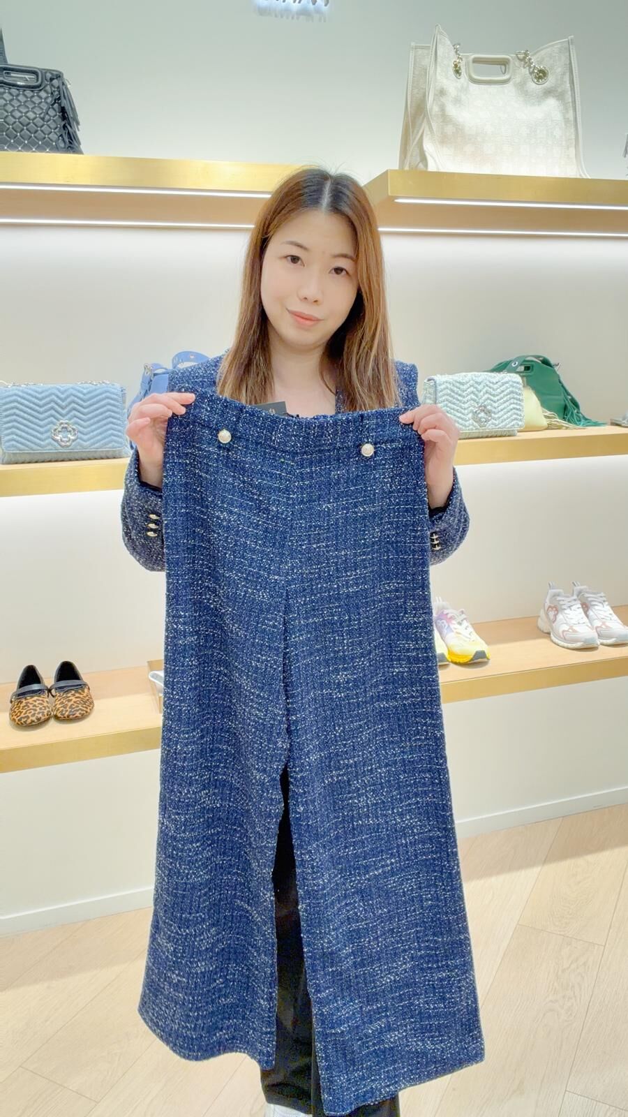 Maje 藍色直腳褲 #MFPPA00661