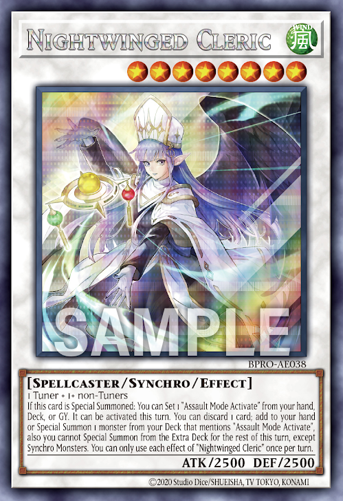 BPRO-AE038 (R/SER)Nightwinged Cleric(夜翼祭司)