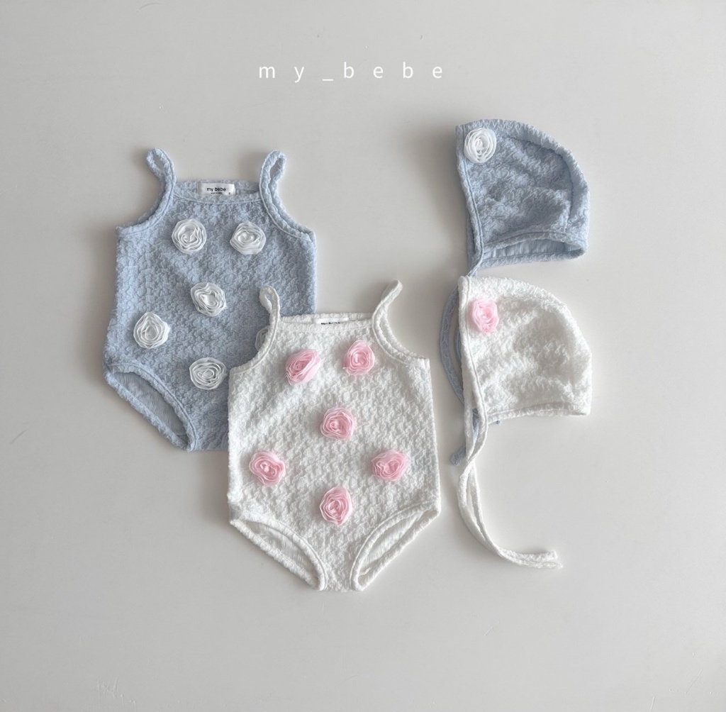 正韓夏MY BEBE 兩色玫瑰花泳衣