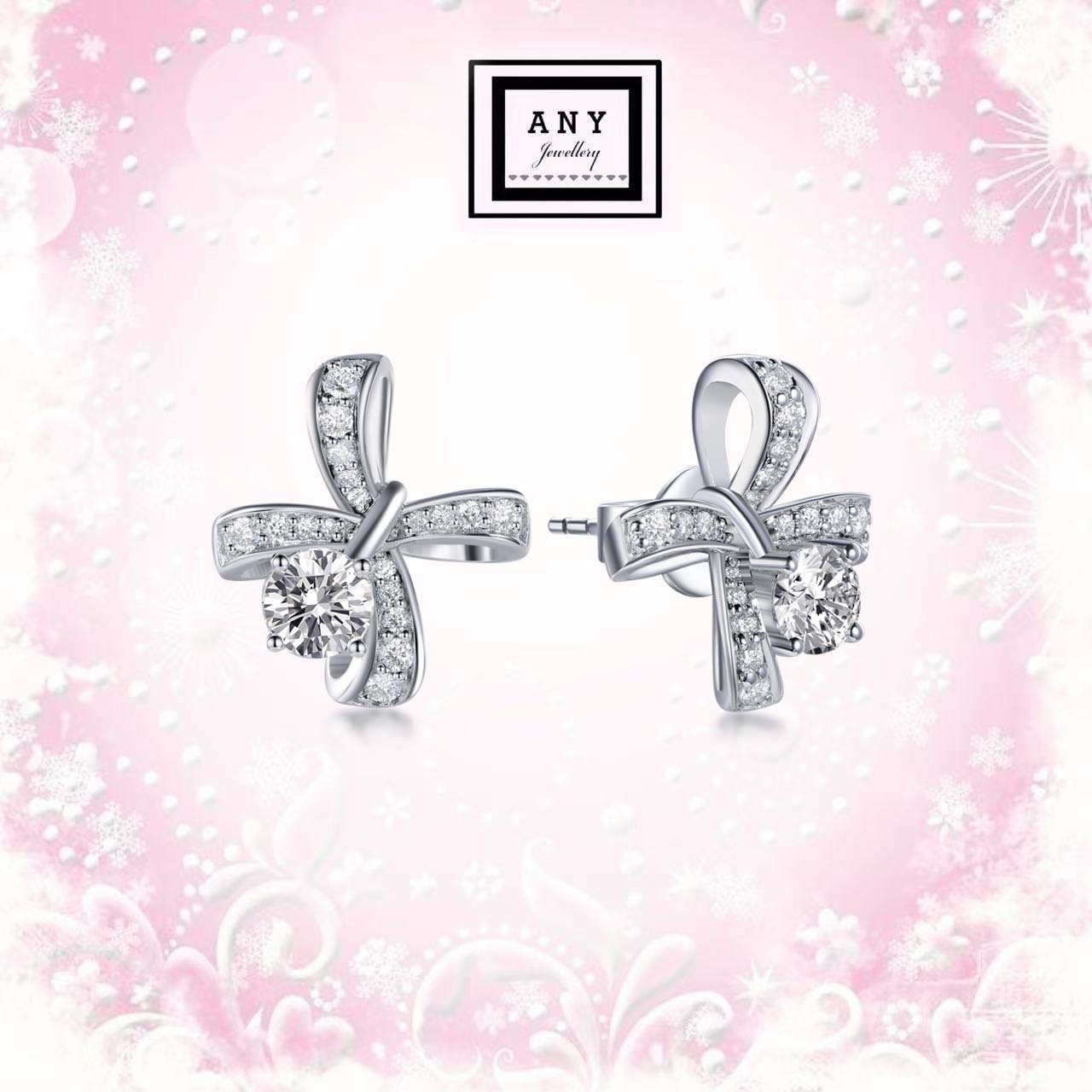 AQ17 E4106 0.50 Carat Cross Earrings（莫桑）$398