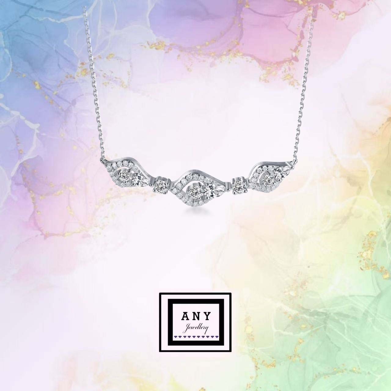 AQ31 N2992 Pear Necklace（莫桑）$398