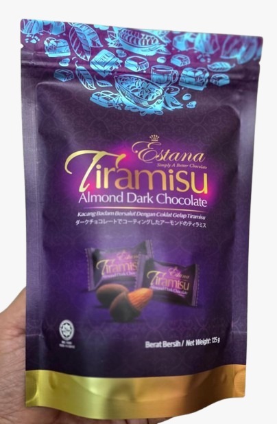 Estana Tiramisu Almond Dark Chocolate 125g