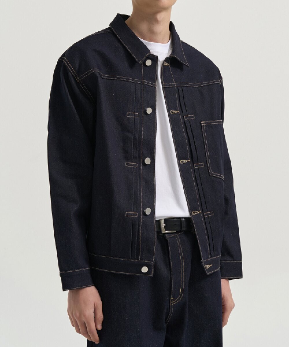 【OWN】TOFFEE 牛仔 外套 單寧 硬挺 百搭 必備 經典 熱門 韓系 不分男女 深藍色