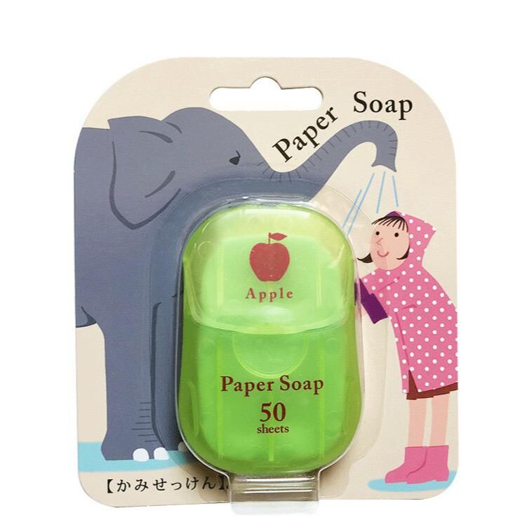 Paper Soap 便攜式紙香皂 1盒50張 蘋果味