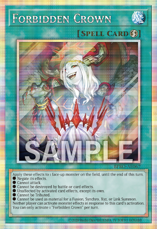 BPRO-AE067 (SR/PSER)Forbidden Crown(禁忌的聖冠)