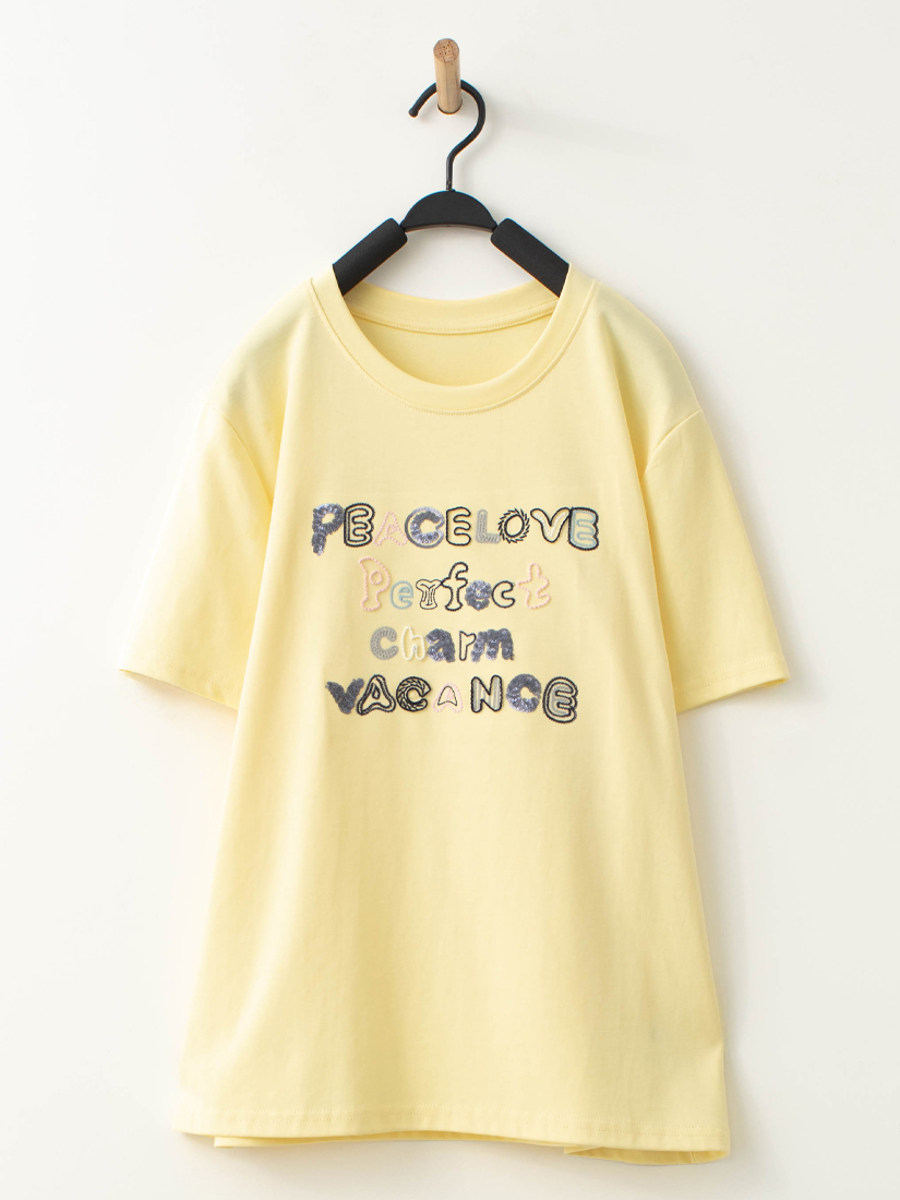 維他命漸層亮片字母短袖上衣