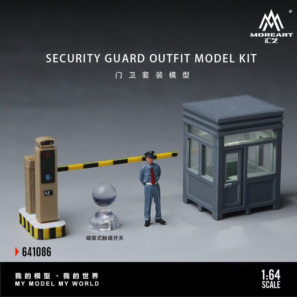 PO-$140 * MOREART * 1:64 DIORAMA -  SECURITY GUARD OUTFIT MODEL KIT (MO641086)