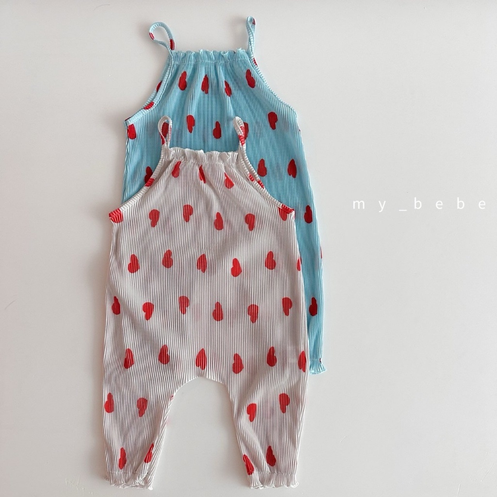 正韓夏MY BEBE 兩色愛心連身褲