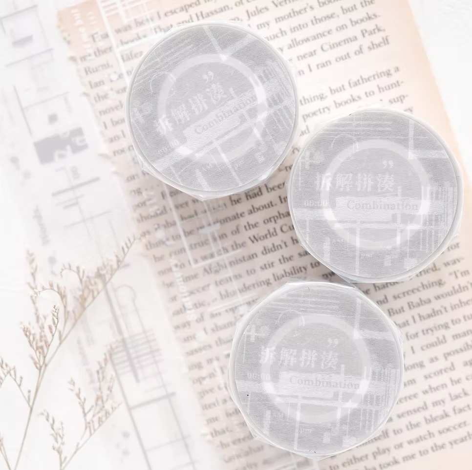 文具人格｜拆解拼湊 / 白墨版 亮面PET