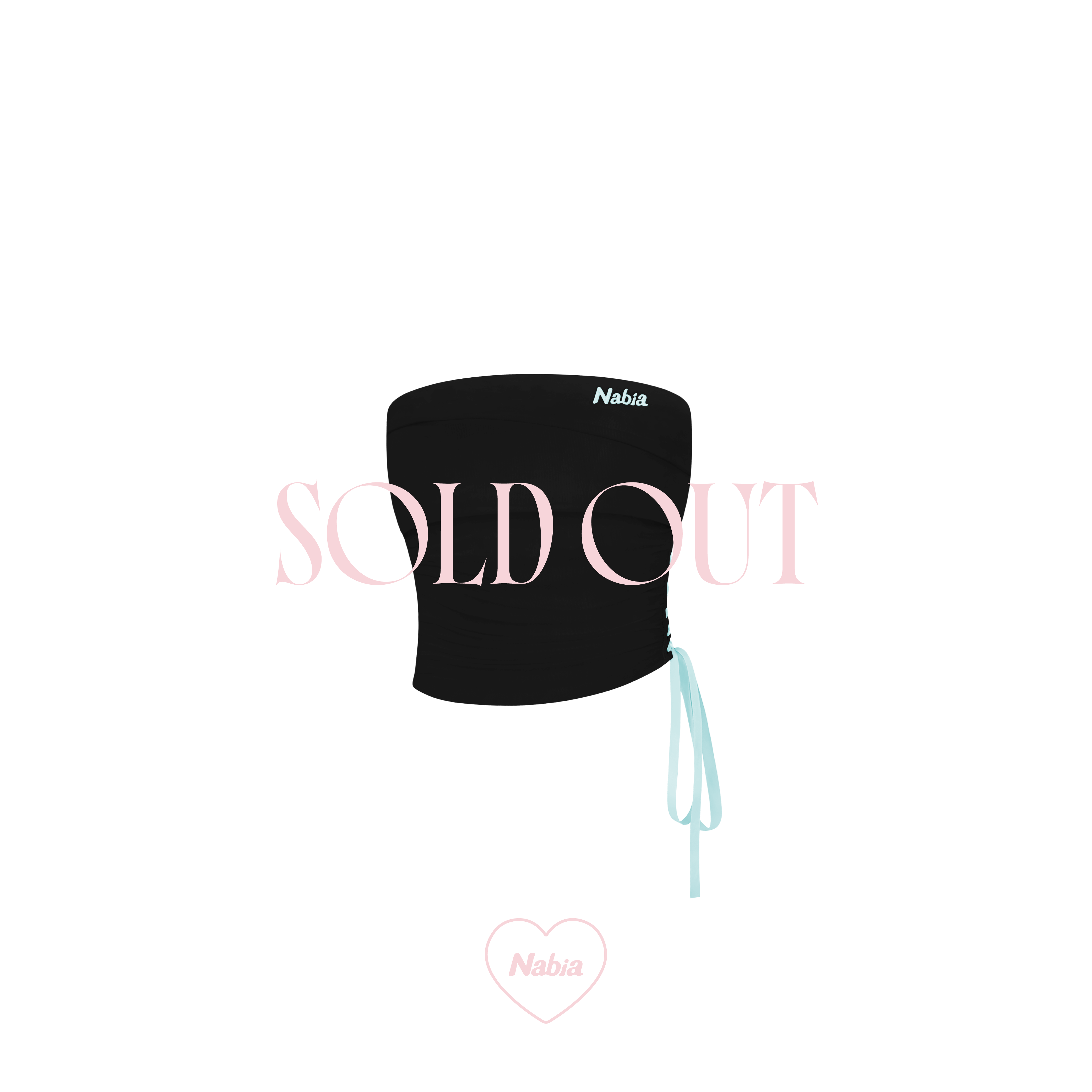 平口綁帶 BRA TOP - 黑