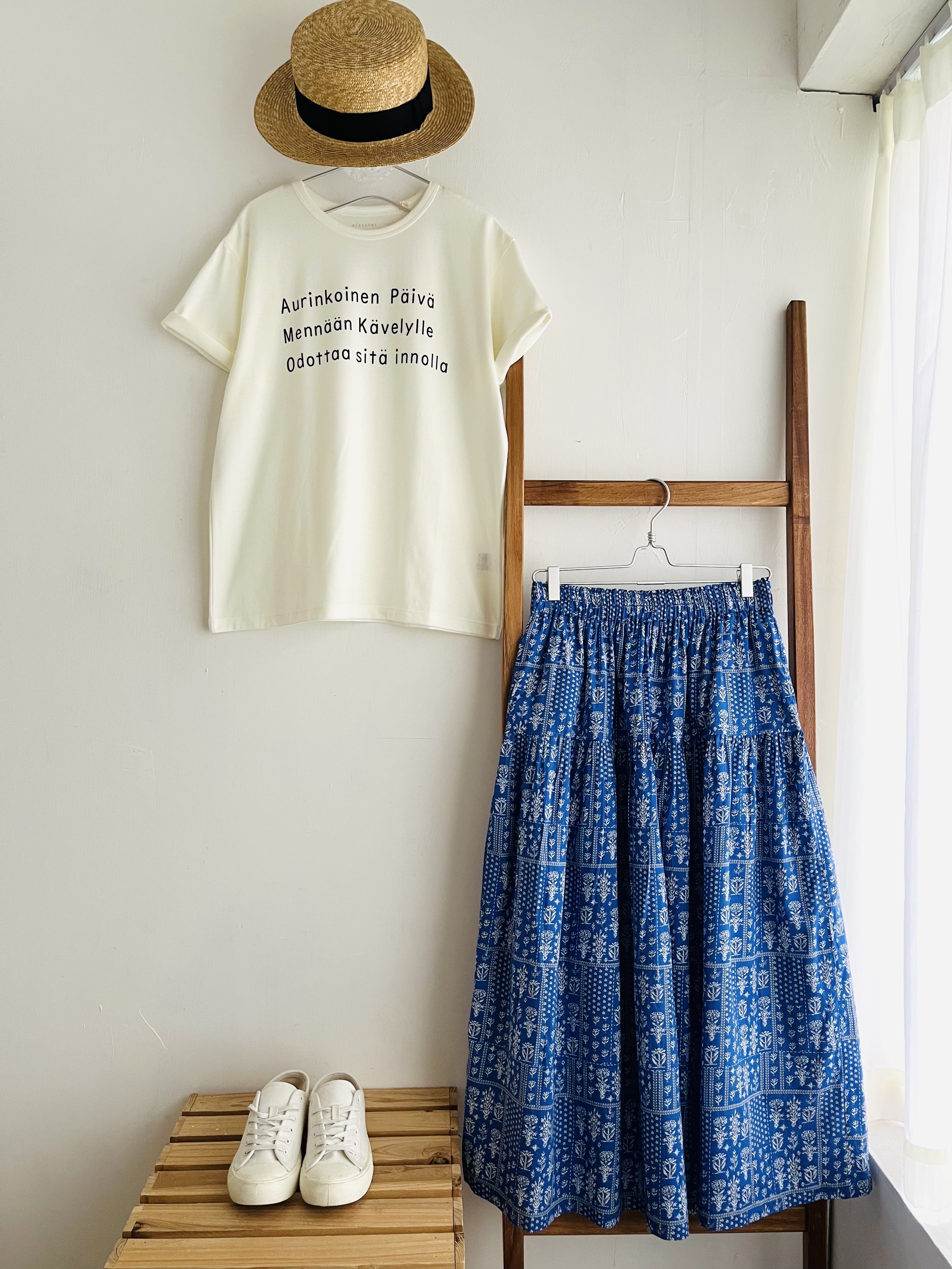 日本製Chloro sister白色圓領tee