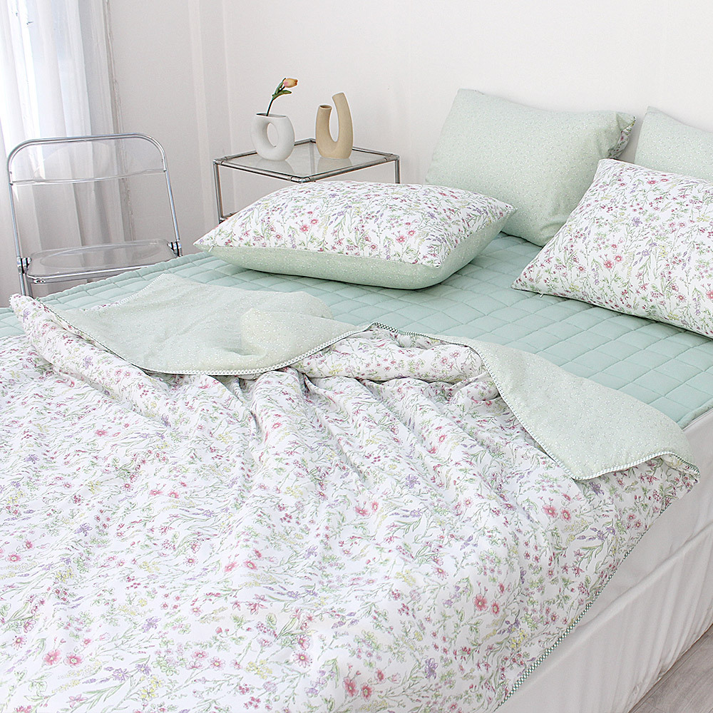 韓國棉被 花路雙面莫代爾（天絲吊卡）(春夏薄款)