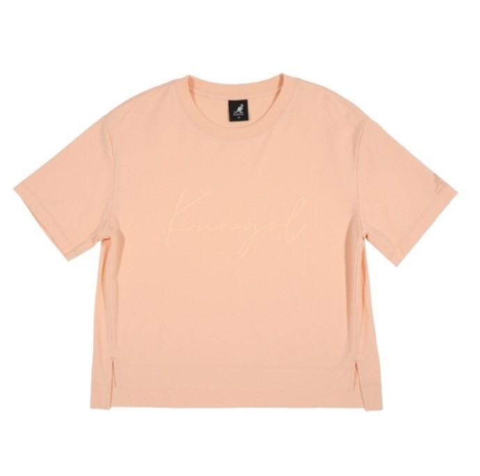 KANGOL 短T 粉色 印花 寬版 短袖 上衣 女 6522100741