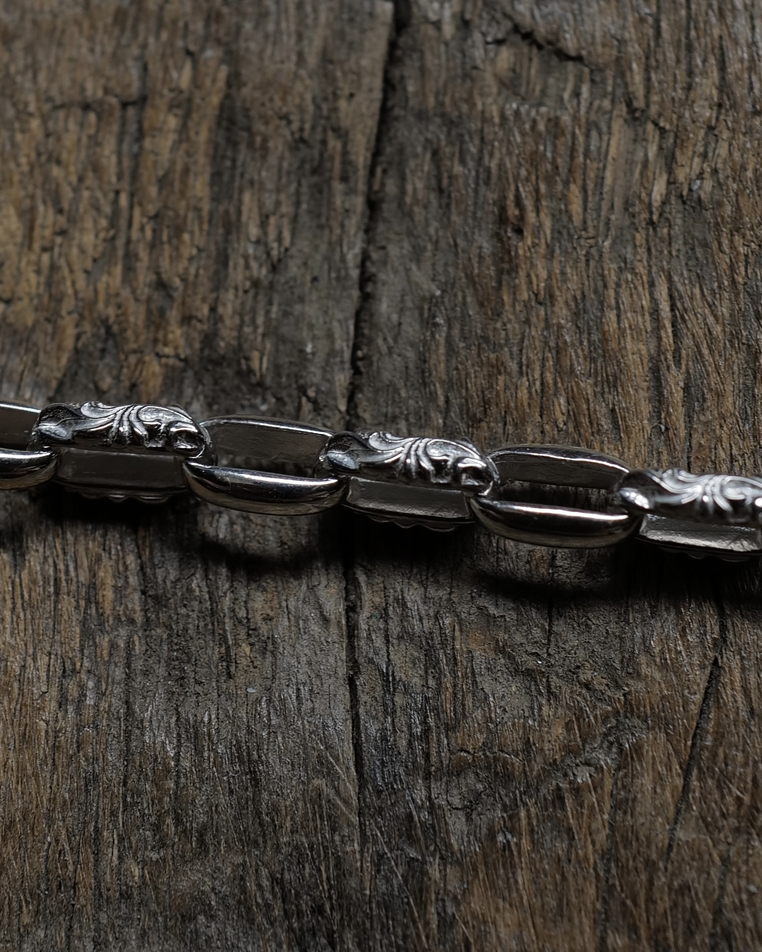 Eg-05 Arabesque Silver Bracelet with Gold Head金頭 Eg-05 唐草銀手鍊 Eg-05 (K18YG・SV925)