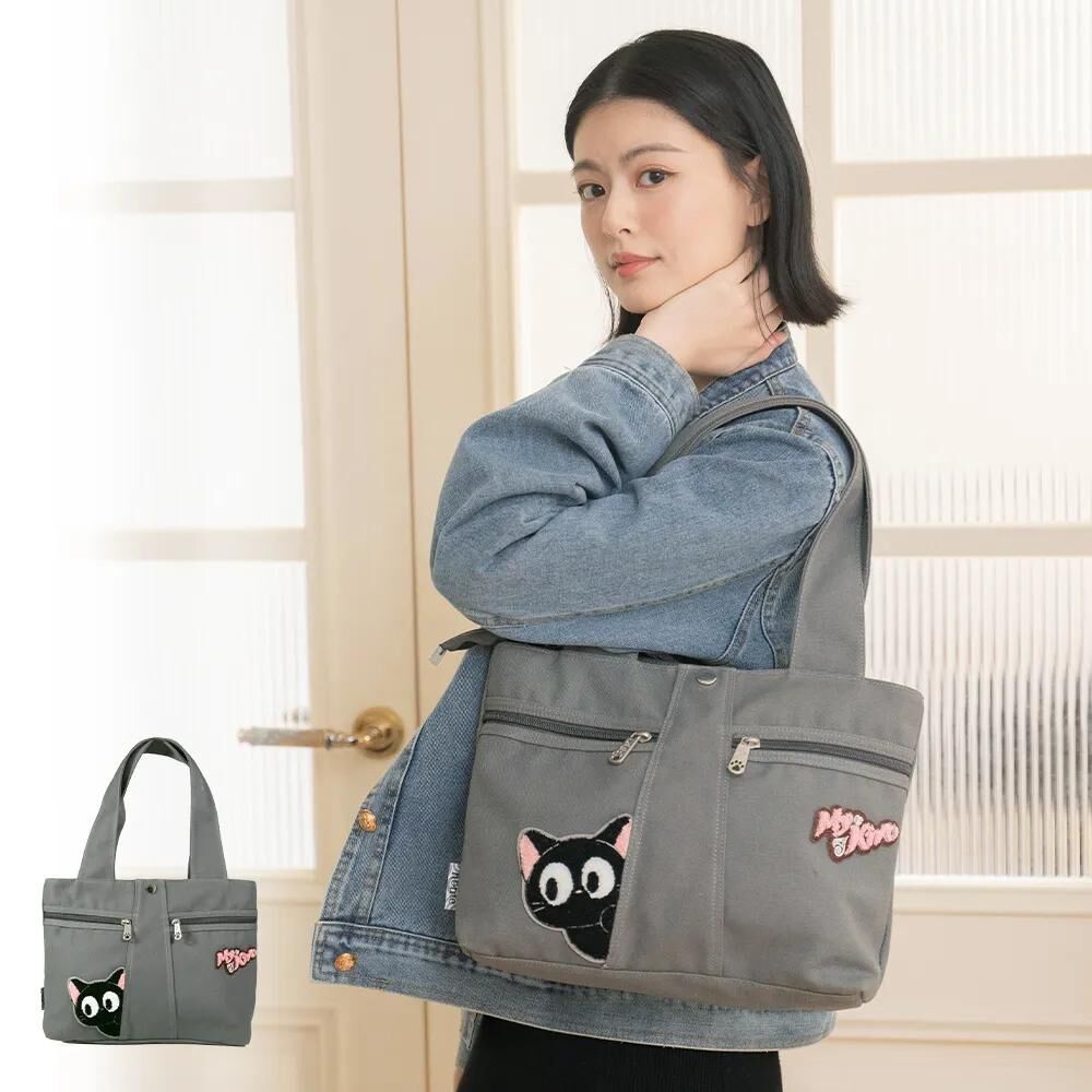 小黑貓水洗感肩背包【現貨成品】