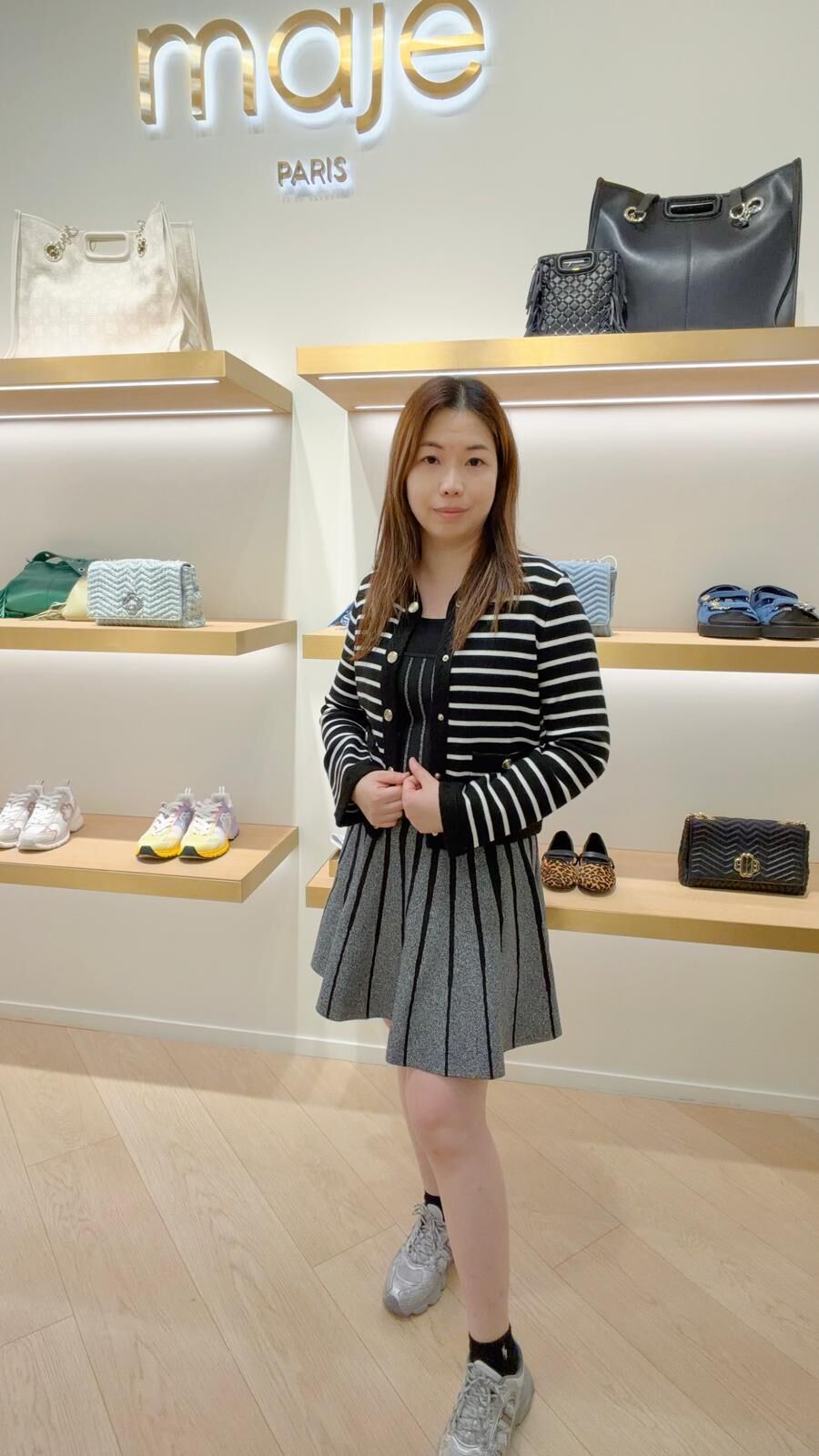 Maje 黑灰漸變色吊帶裙 #MFPRO03918