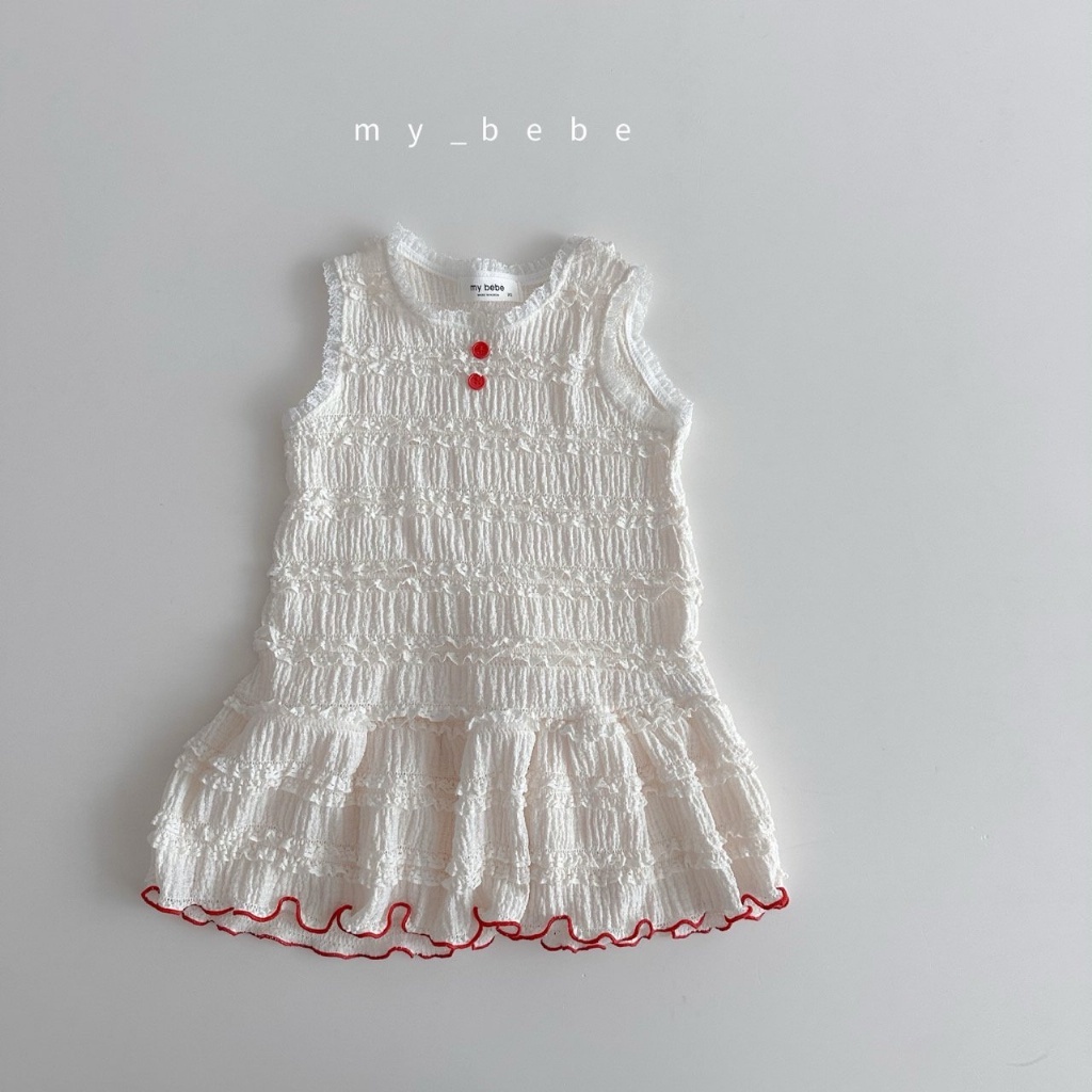 正韓夏MY BEBE 兩色蕾絲蛋糕洋裝