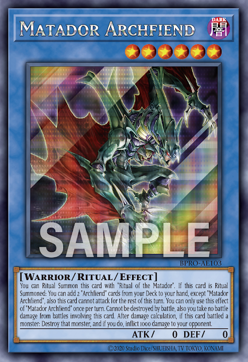 BPRO-AE103 (UR/SER)Matador Archfiend(惡魔鬥牛士)