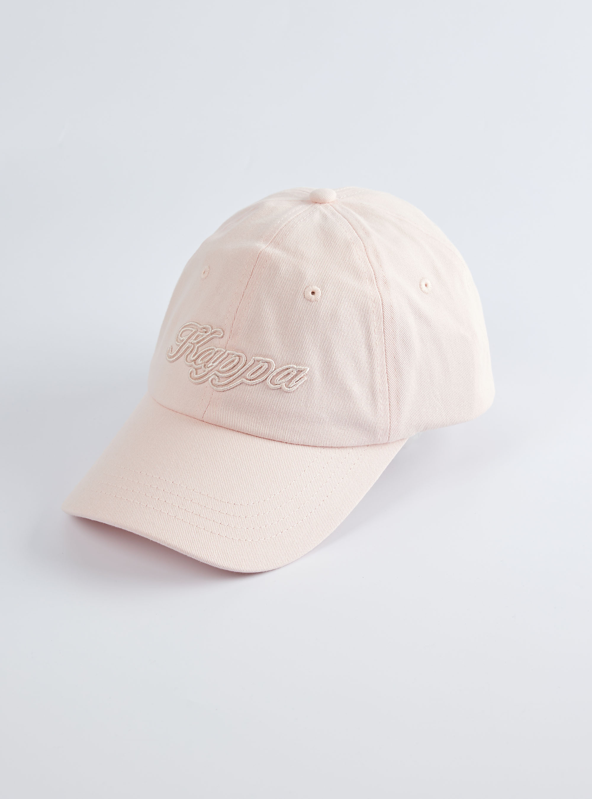 素色立體字棒球帽 (粉紅）