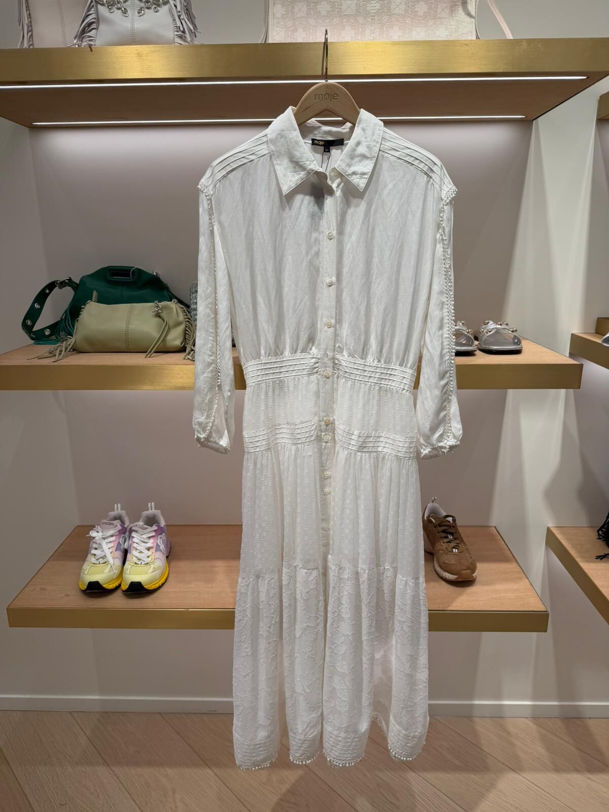 Maje 白色連身長裙 #MFPRO03698