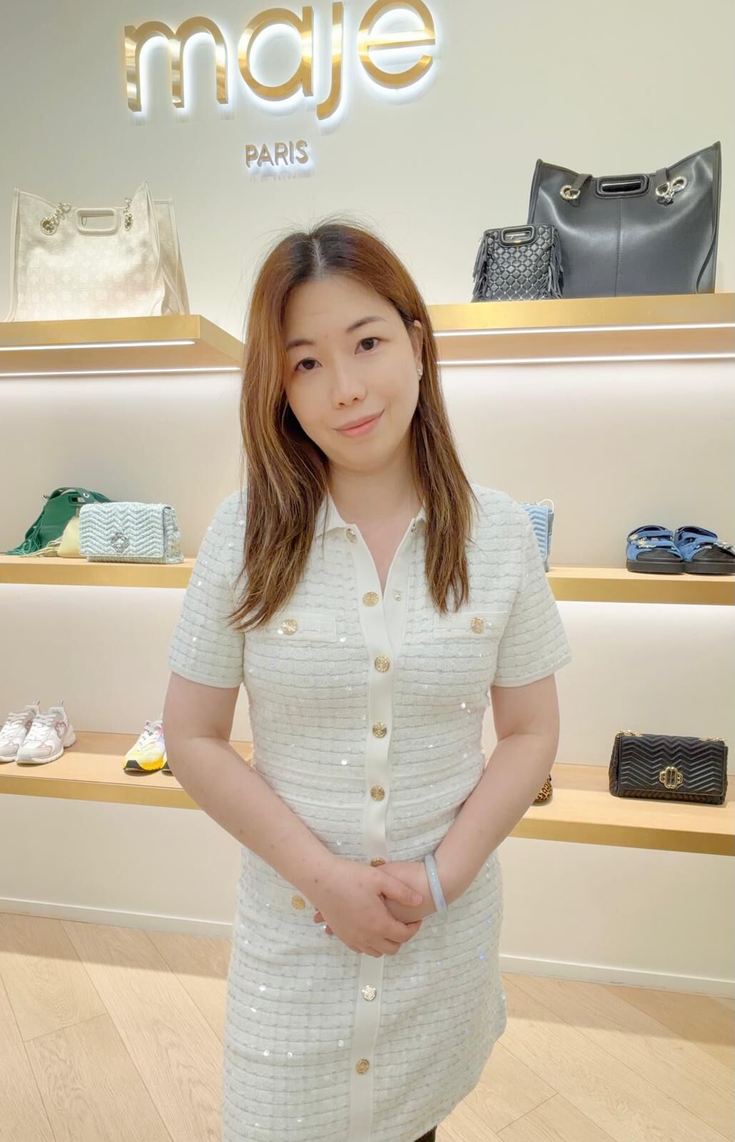 Maje 白色連身裙 #MFPRO03825