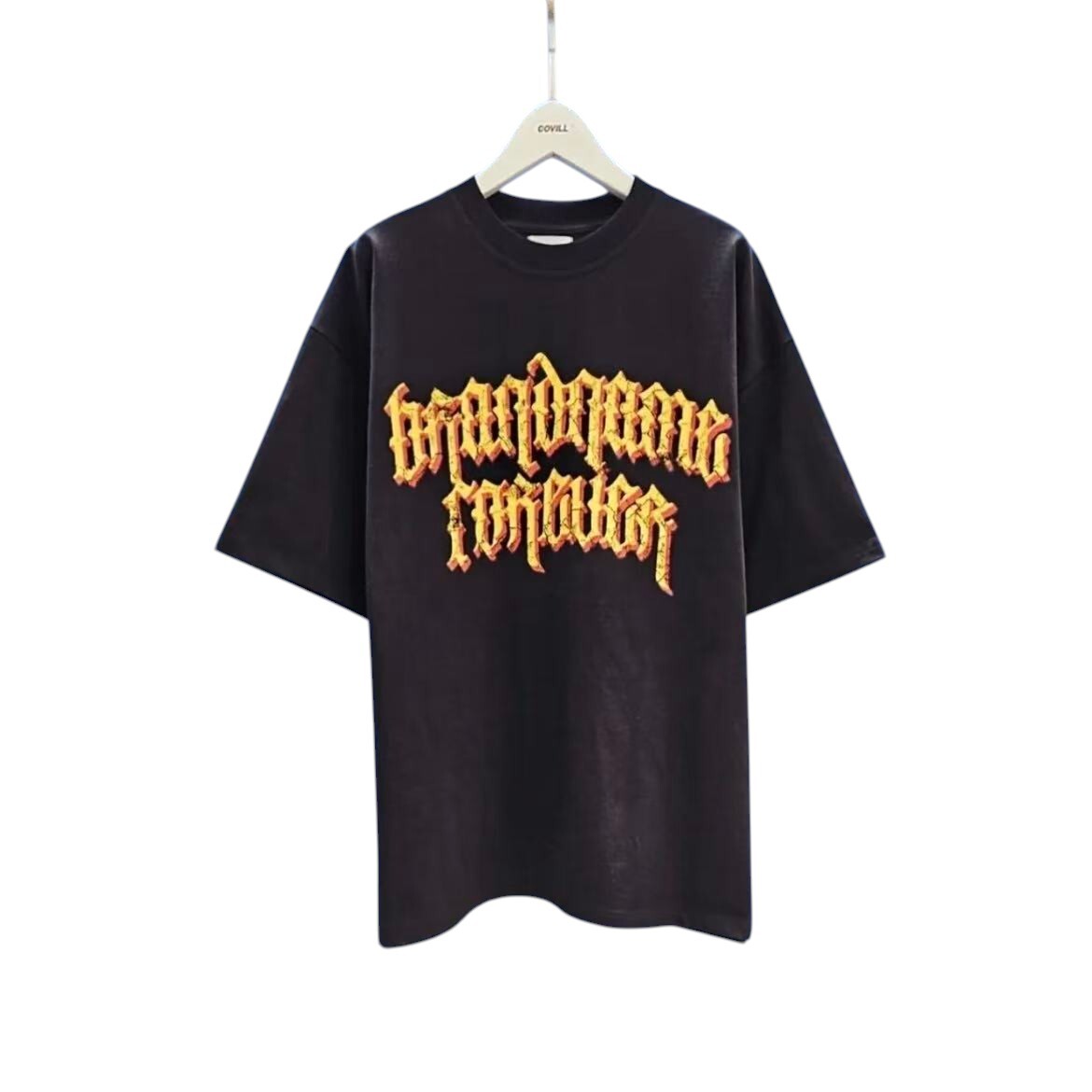 《K》裂紋歌德字重磅短T