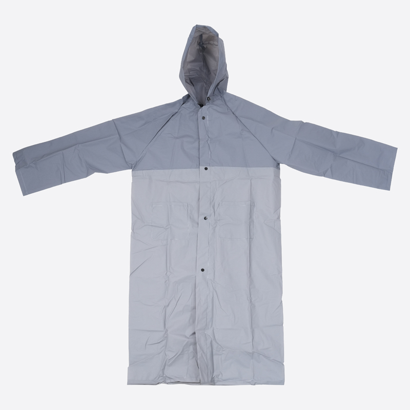 SP 大人用雙色雨衣/深灰×灰