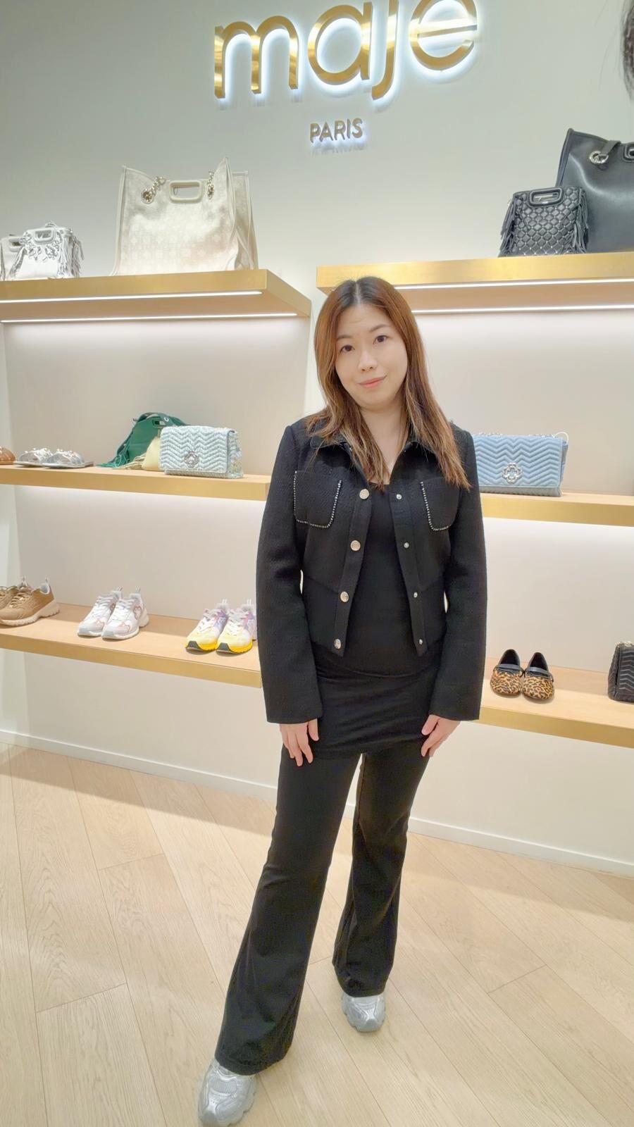 Maje 黑色厚外套 #MFPBL00700